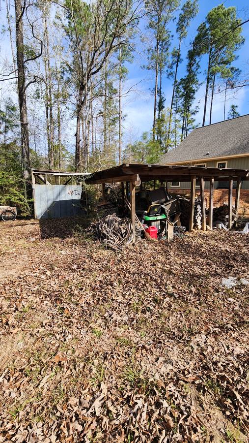 Before: shed and debris