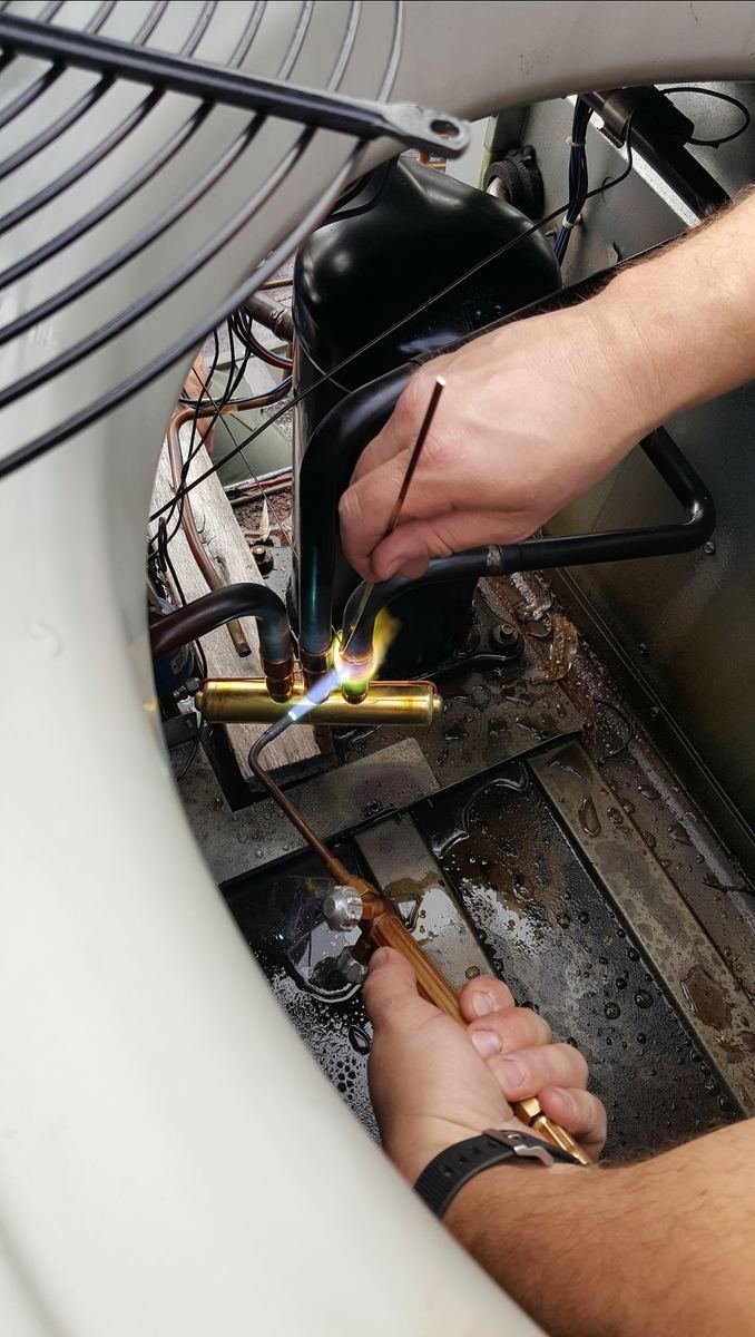 Brazing refrigerant lines