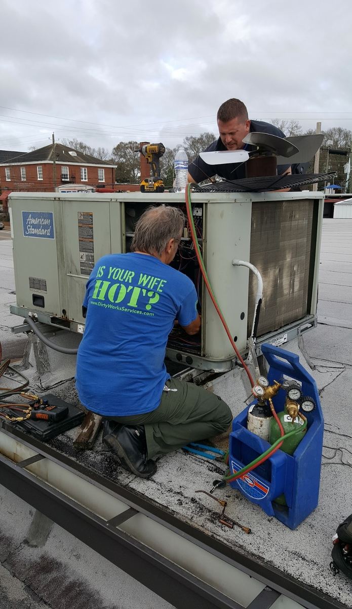 HVAC repair on site