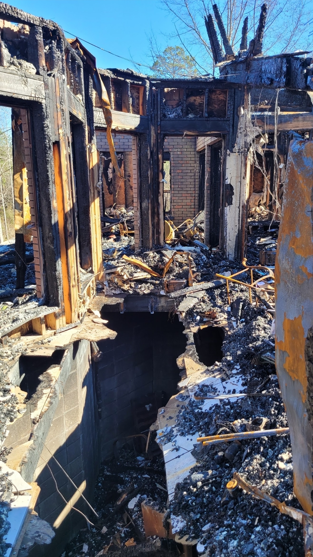 Structure fire aftermath