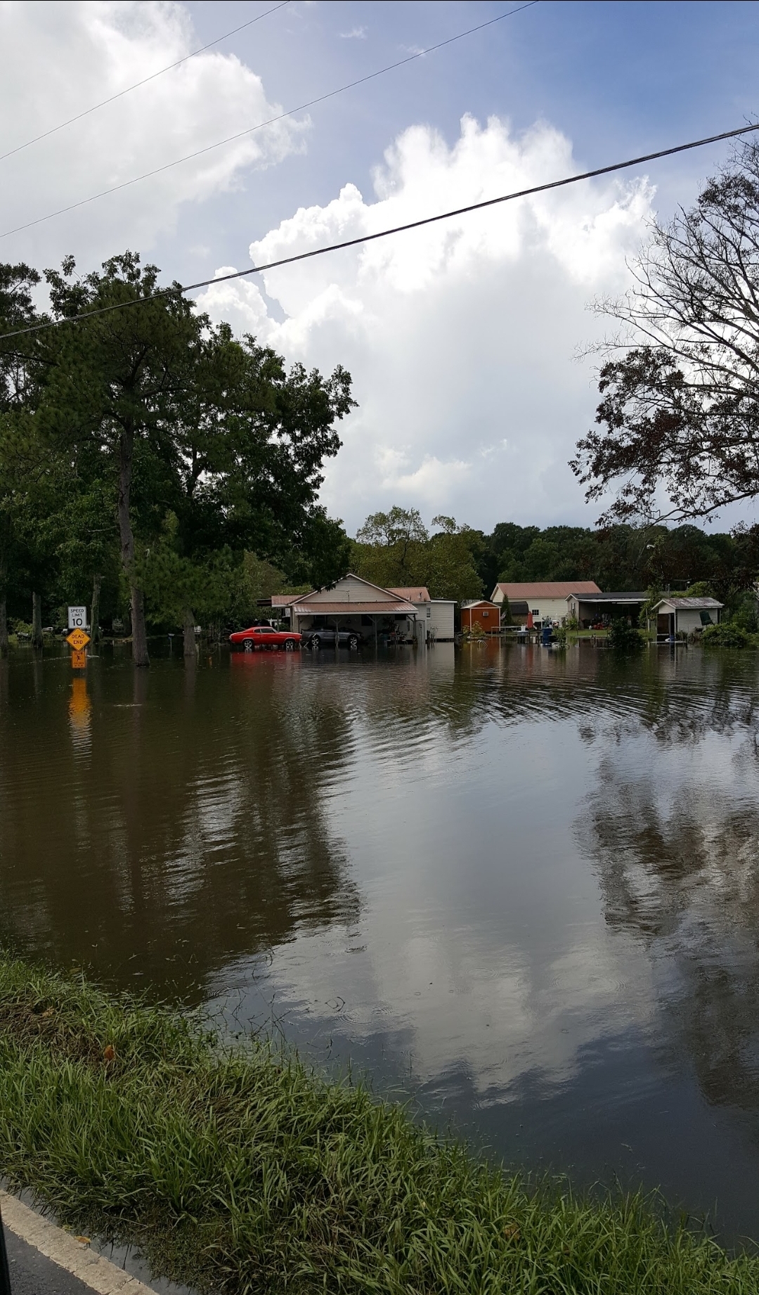 Neighborhood fully flooded